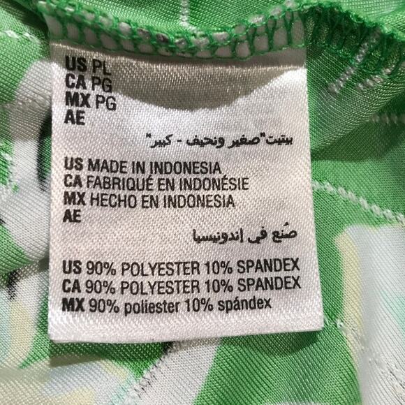 JM Collection Green Floral Textured Round Neck ¾ Sleeve Women Blouse PL - Picture 5 of 7